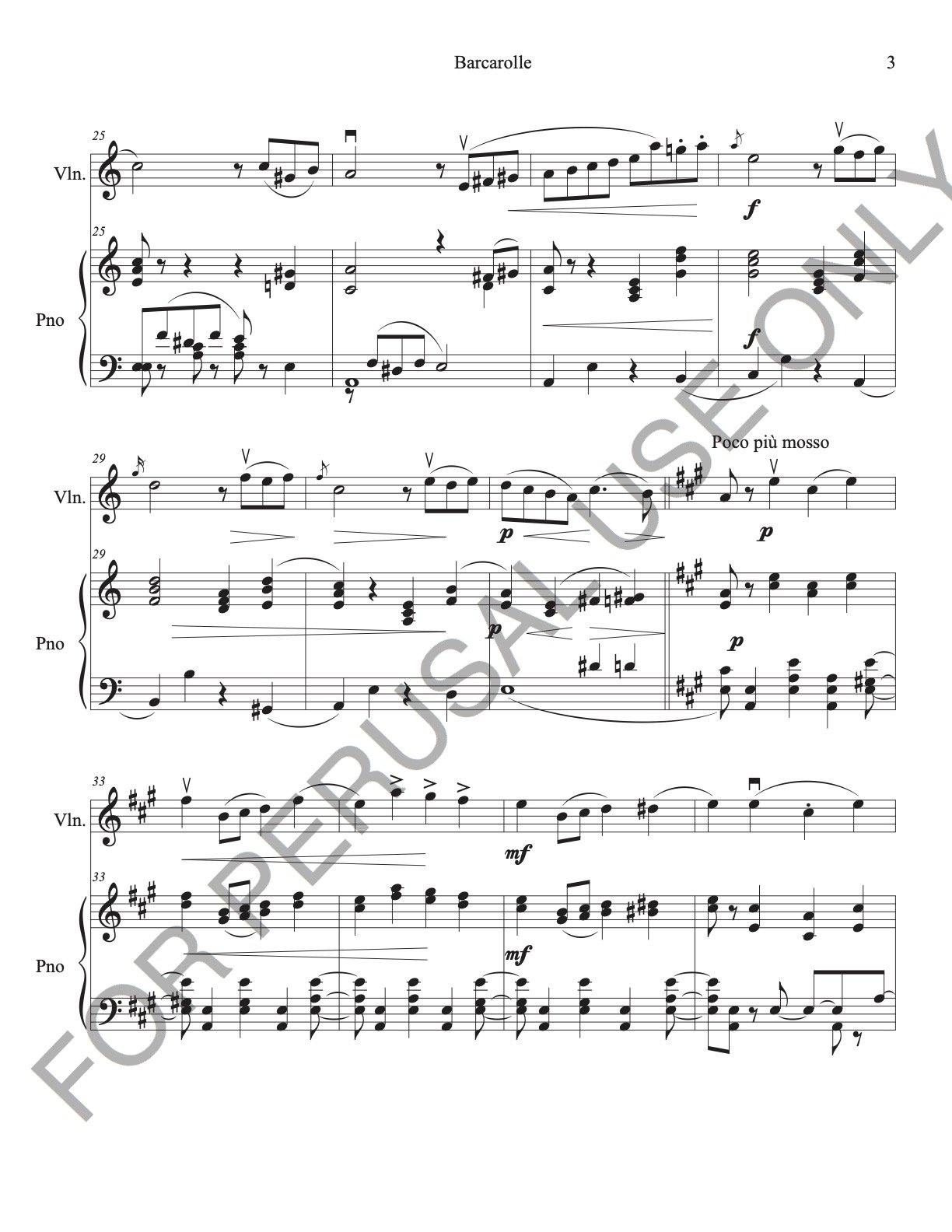 Tchaikovsky's the seasons, "barcarolle" for Violin and Piano - ChaipruckMekara