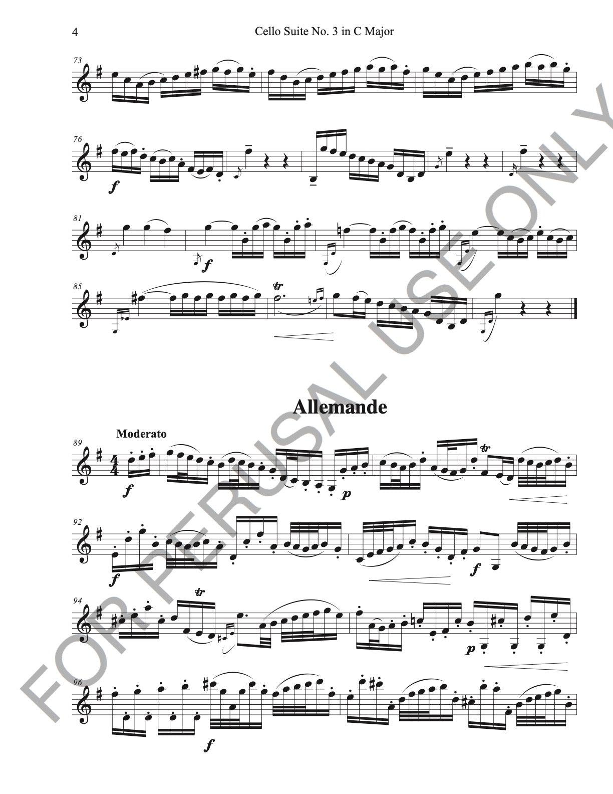 Alto Clarinet Solo sheet music: Complete Bach's Cello Suite no.3 - ChaipruckMekara