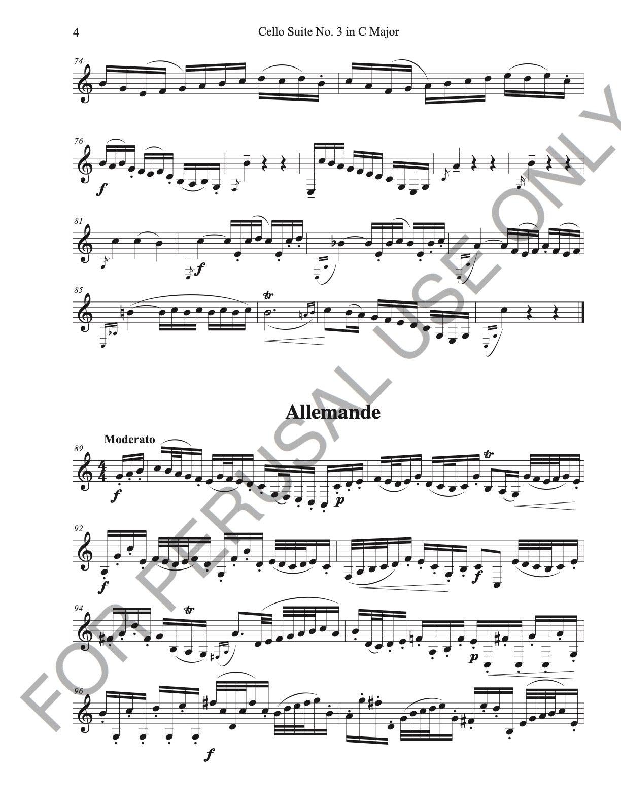 Bass Clarinet Solo sheet music: Complete Bach's Cello Suite no.3 - ChaipruckMekara