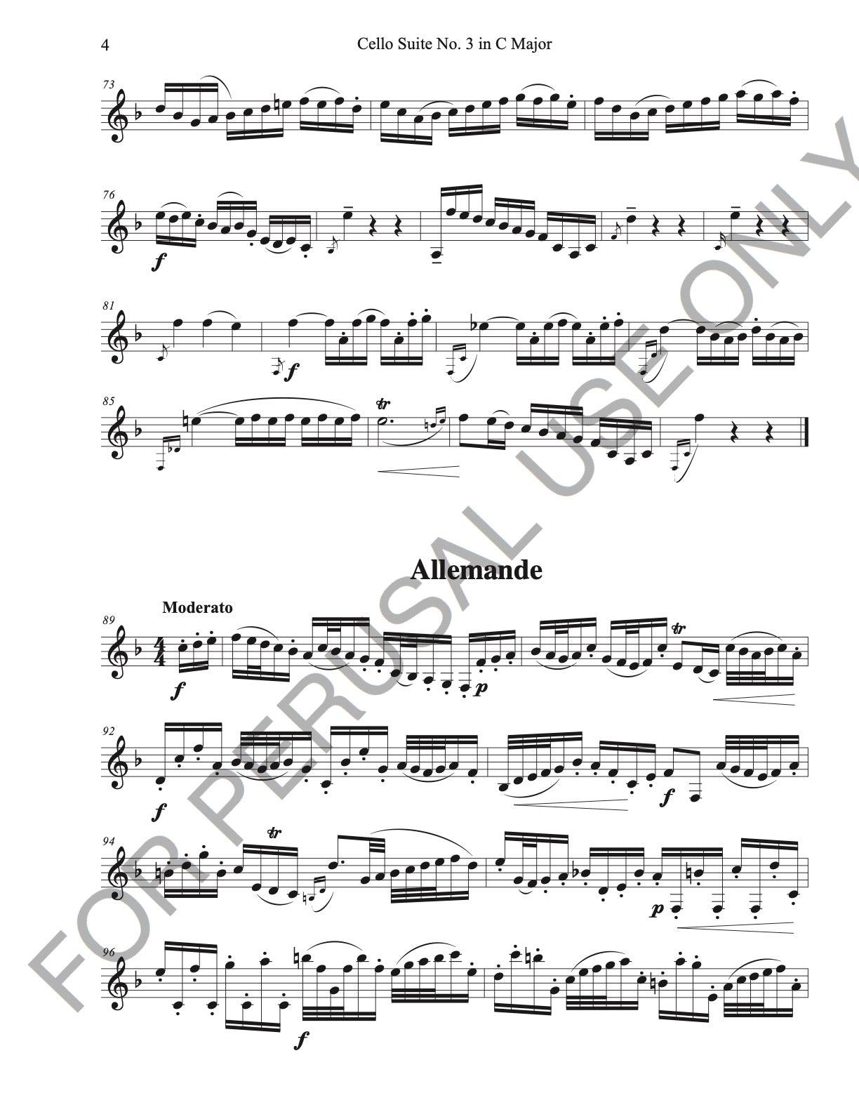 Clarinet Solo sheet music: Complete Bach's Cello Suite no.3 - ChaipruckMekara