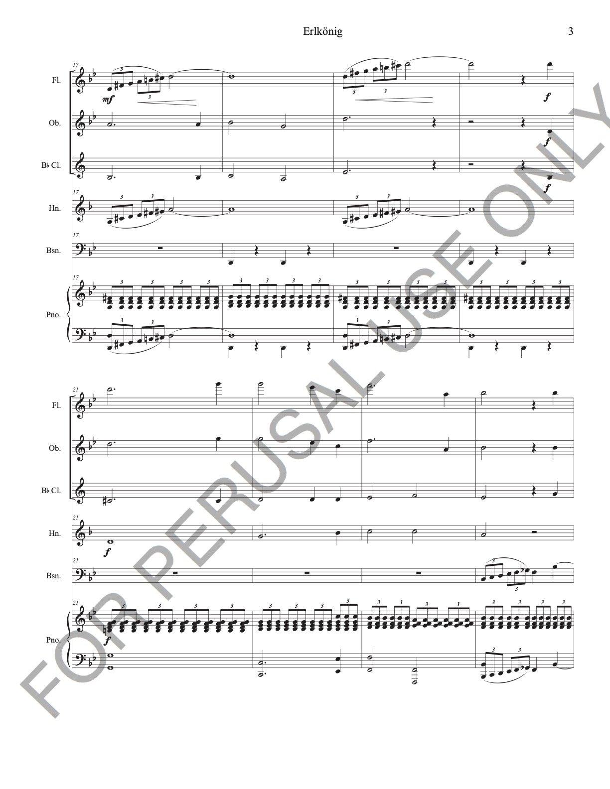 Woodwind Quintet Sheet music - Erlkönig, Op.1 D328 by Franz Schubert - ChaipruckMekara