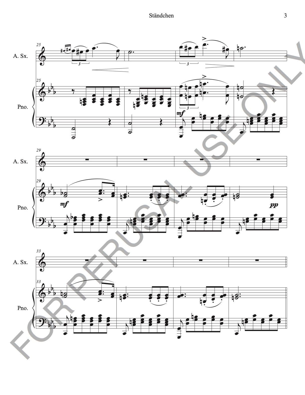 Alto Sax and Piano Sheet music: Ständchen D.957 No. 4 - ChaipruckMekara
