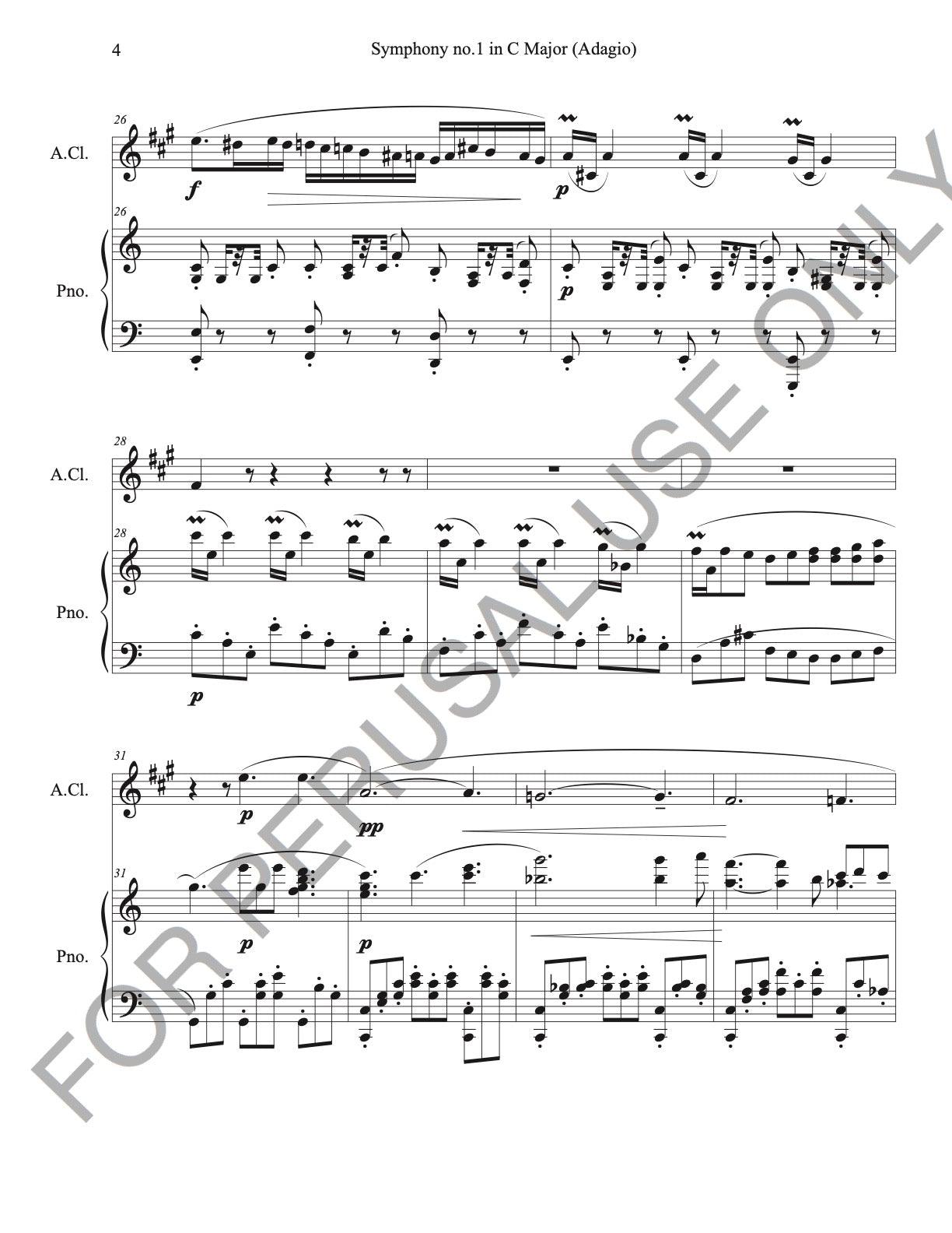 Alto Clarinet and Piano: Bizet's Symphony no.1 in C Major (II. Adagio) - ChaipruckMekara