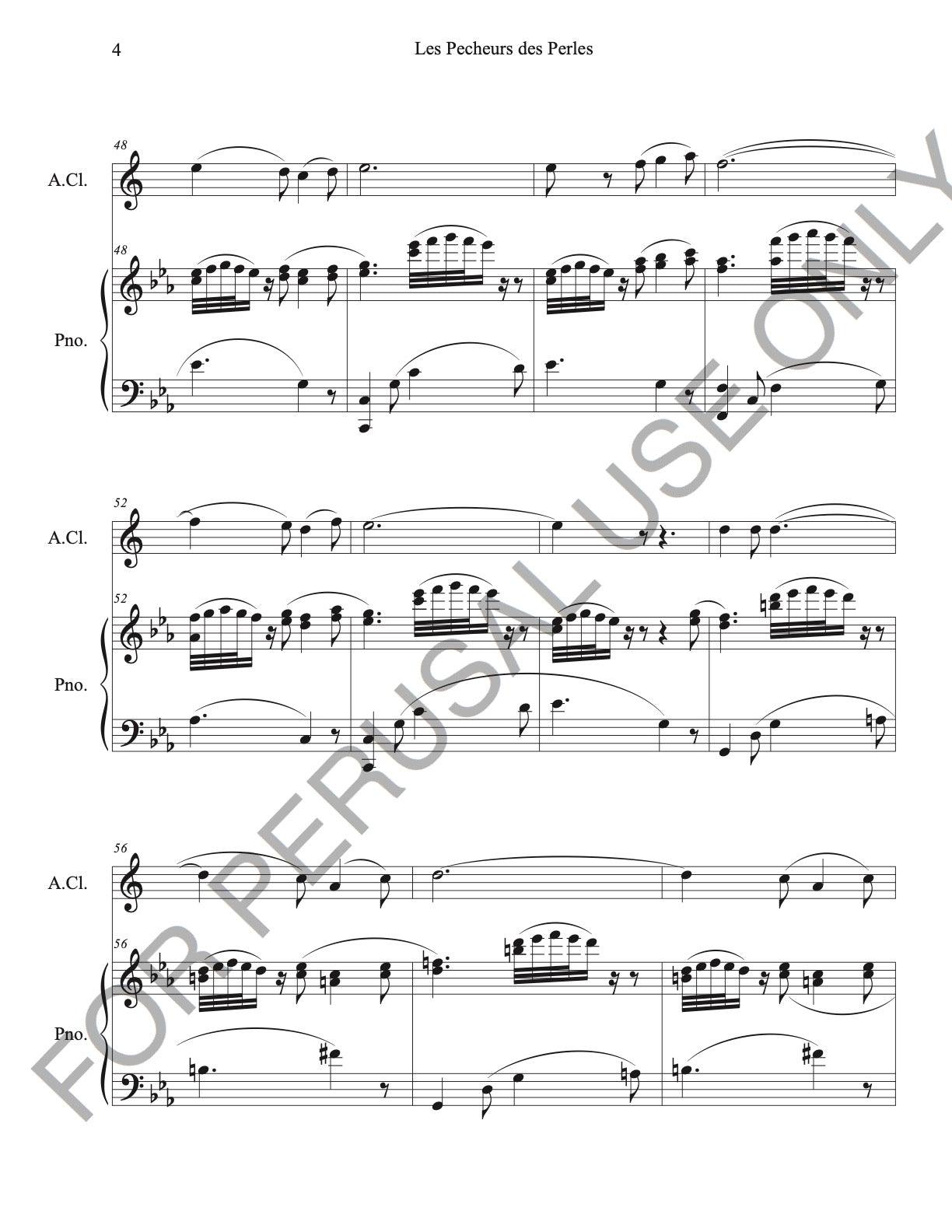 Alto Clarinet and Piano: Je crois entendre encore Les Pecheurs de Perles - ChaipruckMekara