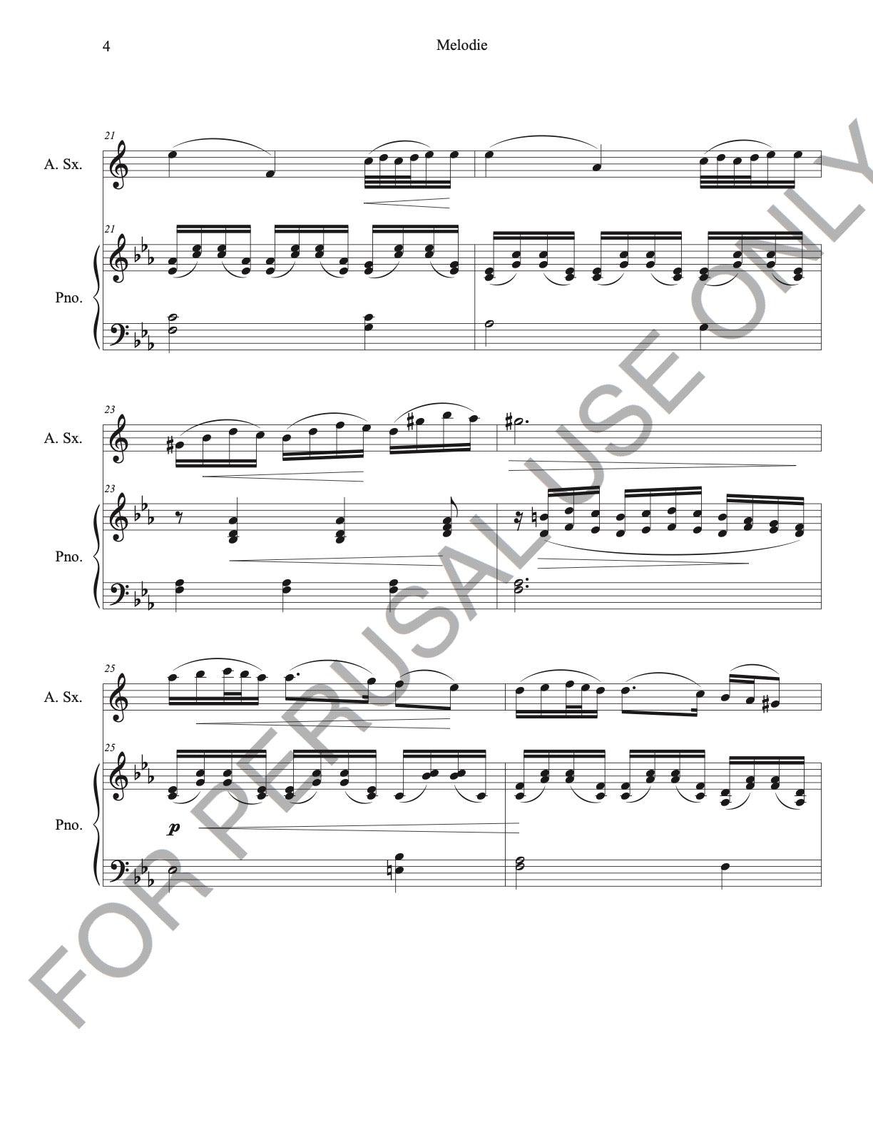 Alto Sax and Piano sheet music: Gluck's Melodie - ChaipruckMekara