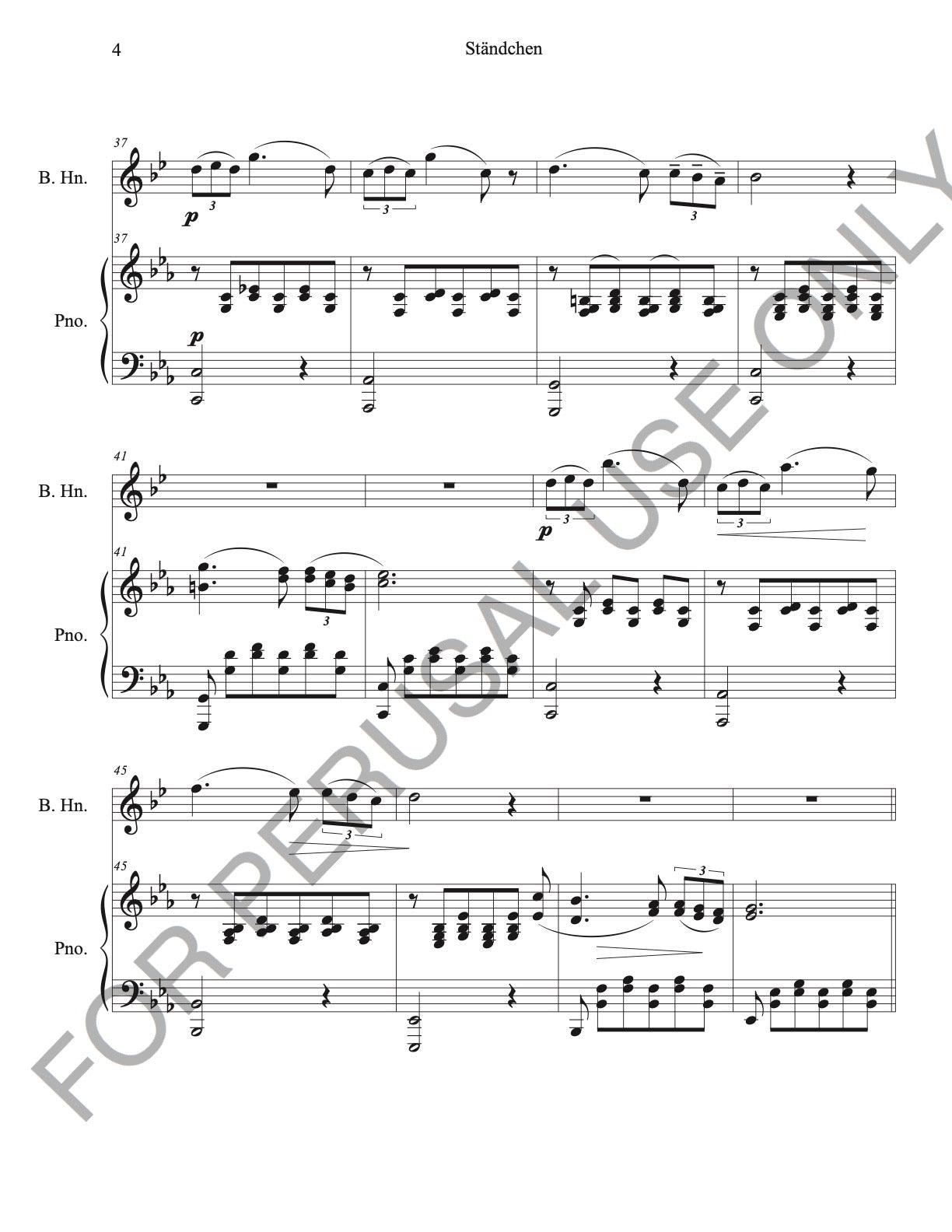 Basset Horn and Piano Sheet music: Schubert's Ständchen D.957 No. 4 - ChaipruckMekara