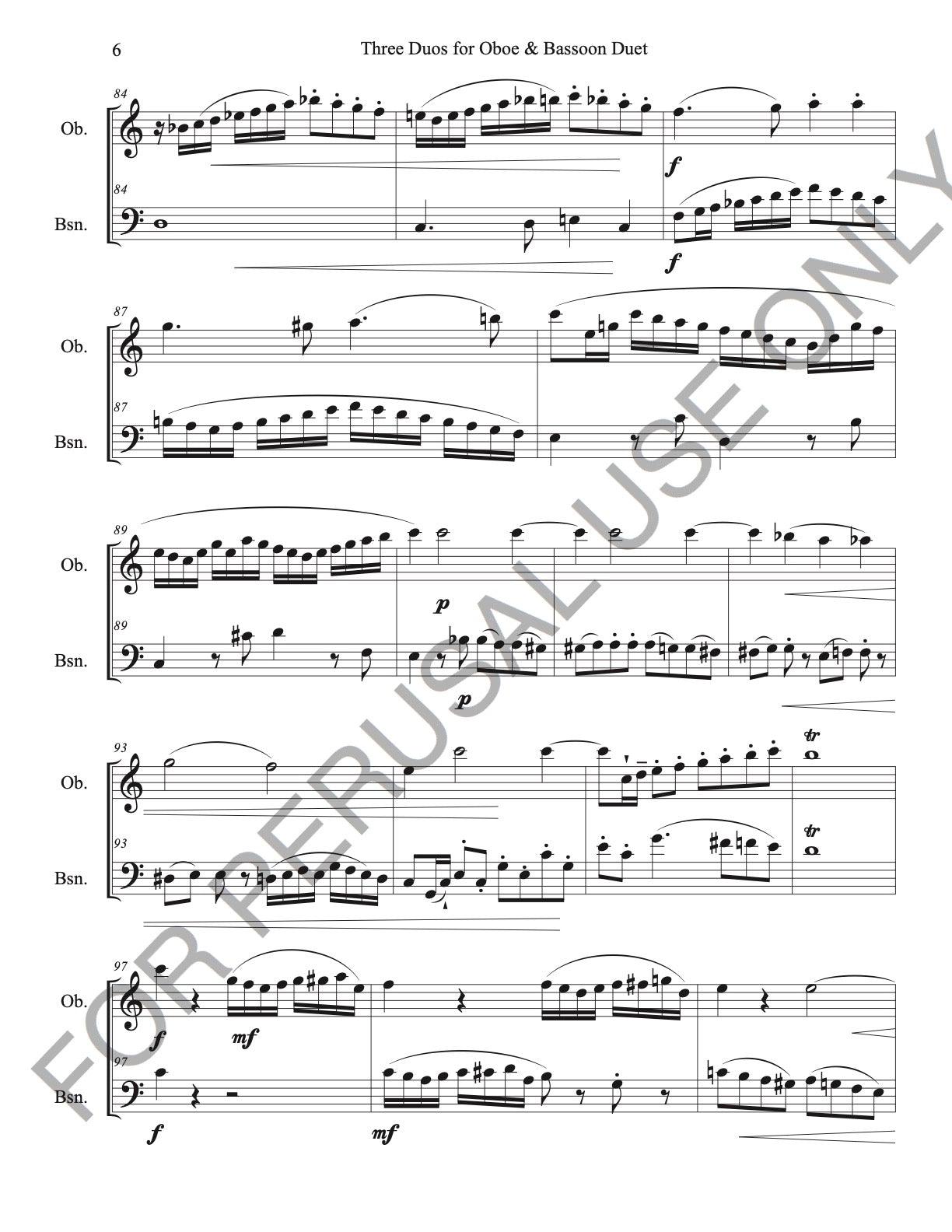 Oboe and Bassoon Duet Sheet music- Three Duos No.1 by Beethoven - ChaipruckMekara