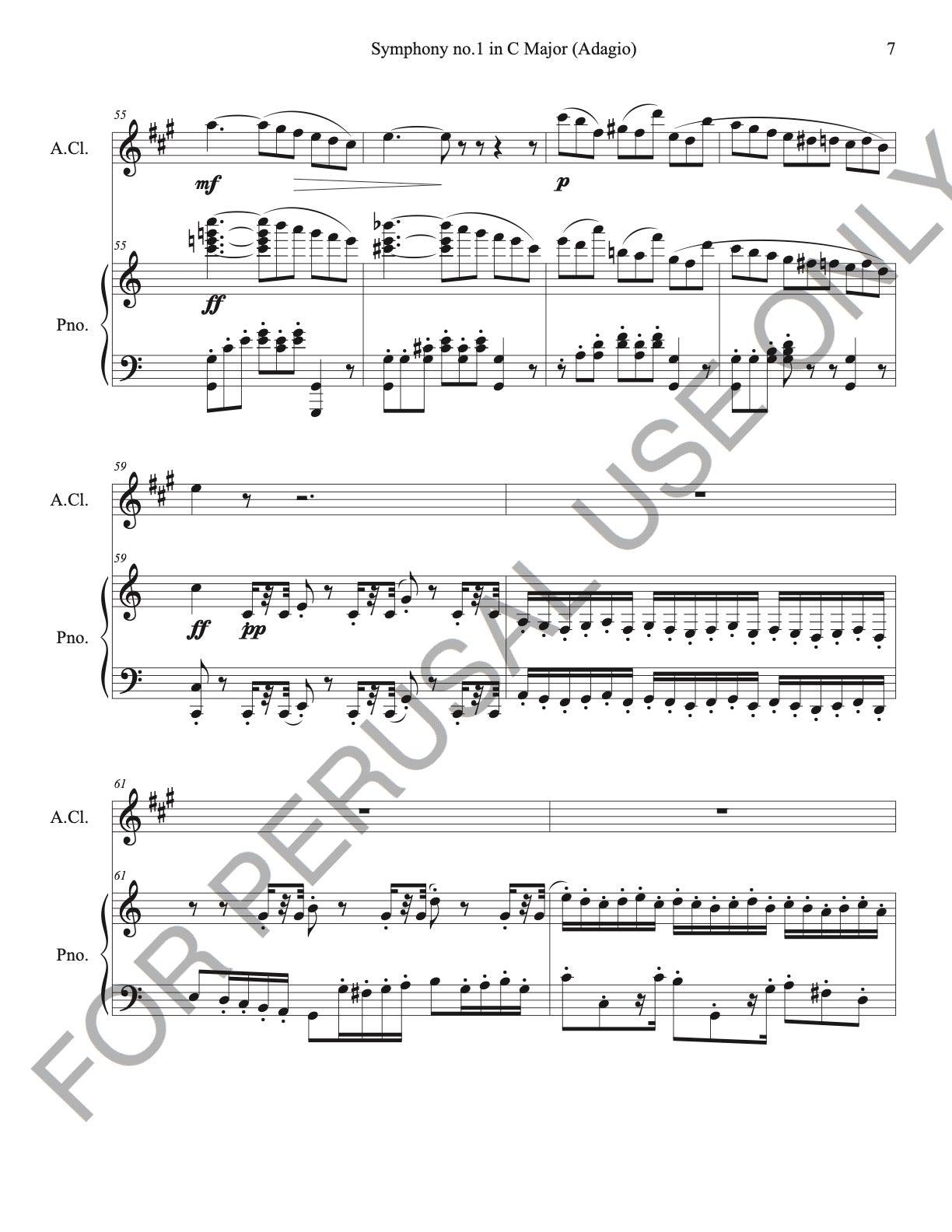 Alto Clarinet and Piano: Bizet's Symphony no.1 in C Major (II. Adagio) - ChaipruckMekara