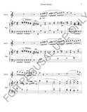 Mozart's Clarinet Quintet K.581 for Bb Clarinet and Piano (Allegro) Score+Part+mp3 - ChaipruckMekara
