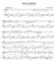 Dances of a Hill Tribe for Two Violins and Invisible Drums (Violin Duet) (score+parts)