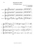 Saxophone Quartet sheet music (SATB): BTS Dynamite