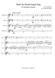 เห่า! The Herald Angels Sing for Saxophone Quartet -SATB (score + part)