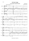 Saxophone Quartet sheet music- (SATB) Oh Holy Night