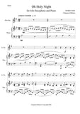 Oh Holy Night สำหรับ Alto Saxophone and Piano (Score + Parts)