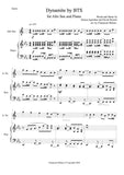 Alto Sax and Piano sheet music: Simple- BTS Dynamite
