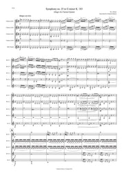 Clarinet Quintet Sheet Music: Mozart's Symphony no. 25 in G minor