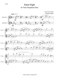 Tenor Saxophone Duet sheet music: Silent Night - ChaipruckMekara