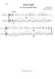 Simple- Silent Night for Alto Saxophone Duet (score+part) - ChaipruckMekara