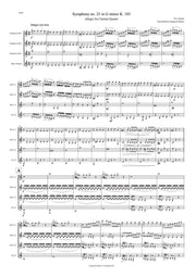 Clarinet Quartet sheet music: Mozart's Symphony no. 25 in G minor